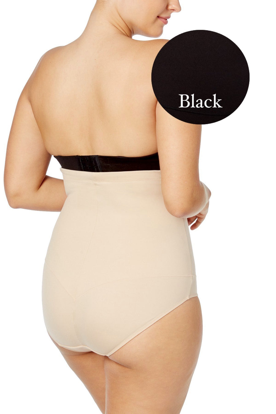Maidenform Black Fat-Free Dressing Firm-Control High-Waist Brief