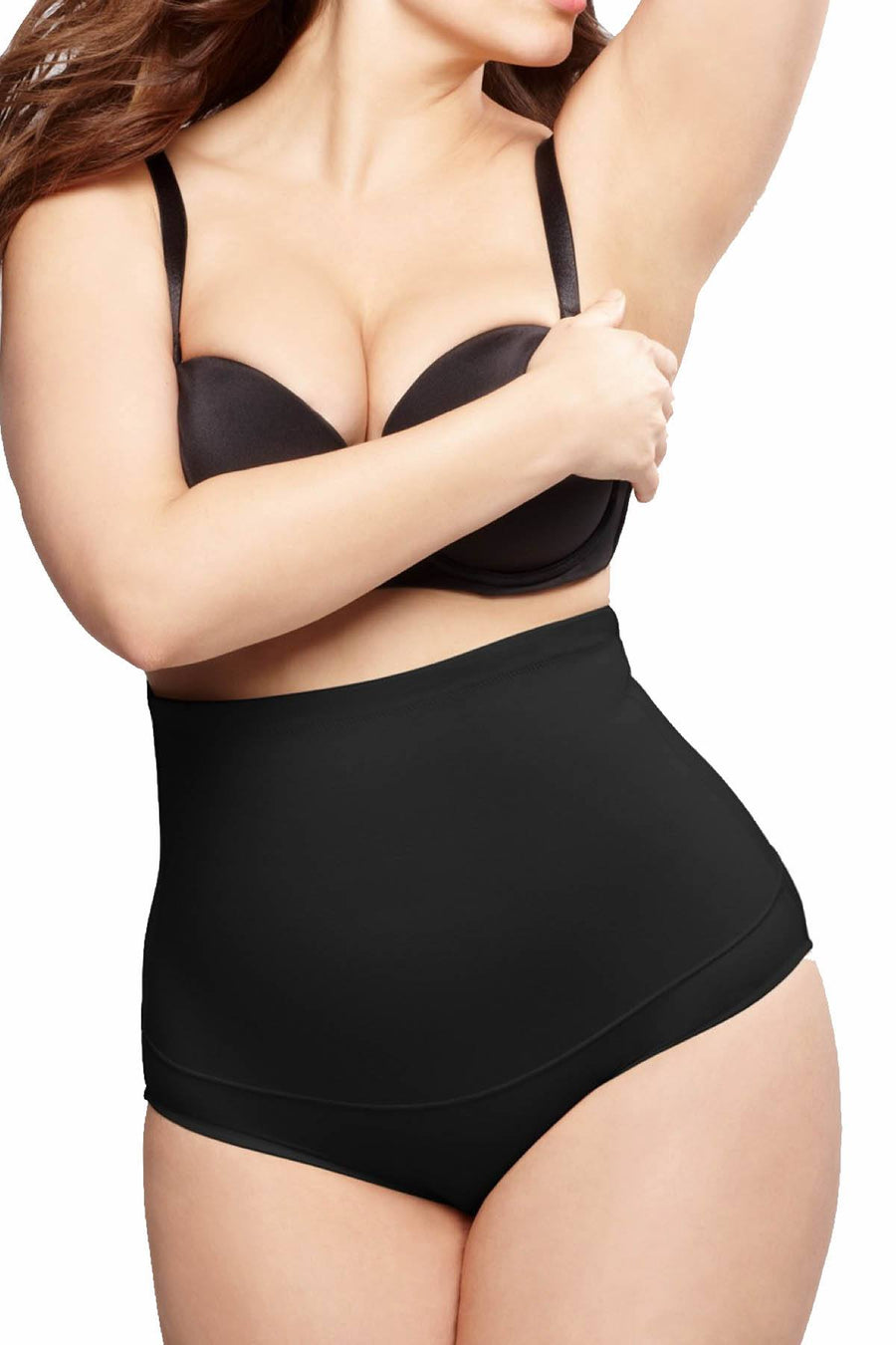 Maidenform Black Fat-Free Dressing Firm-Control High-Waist Brief