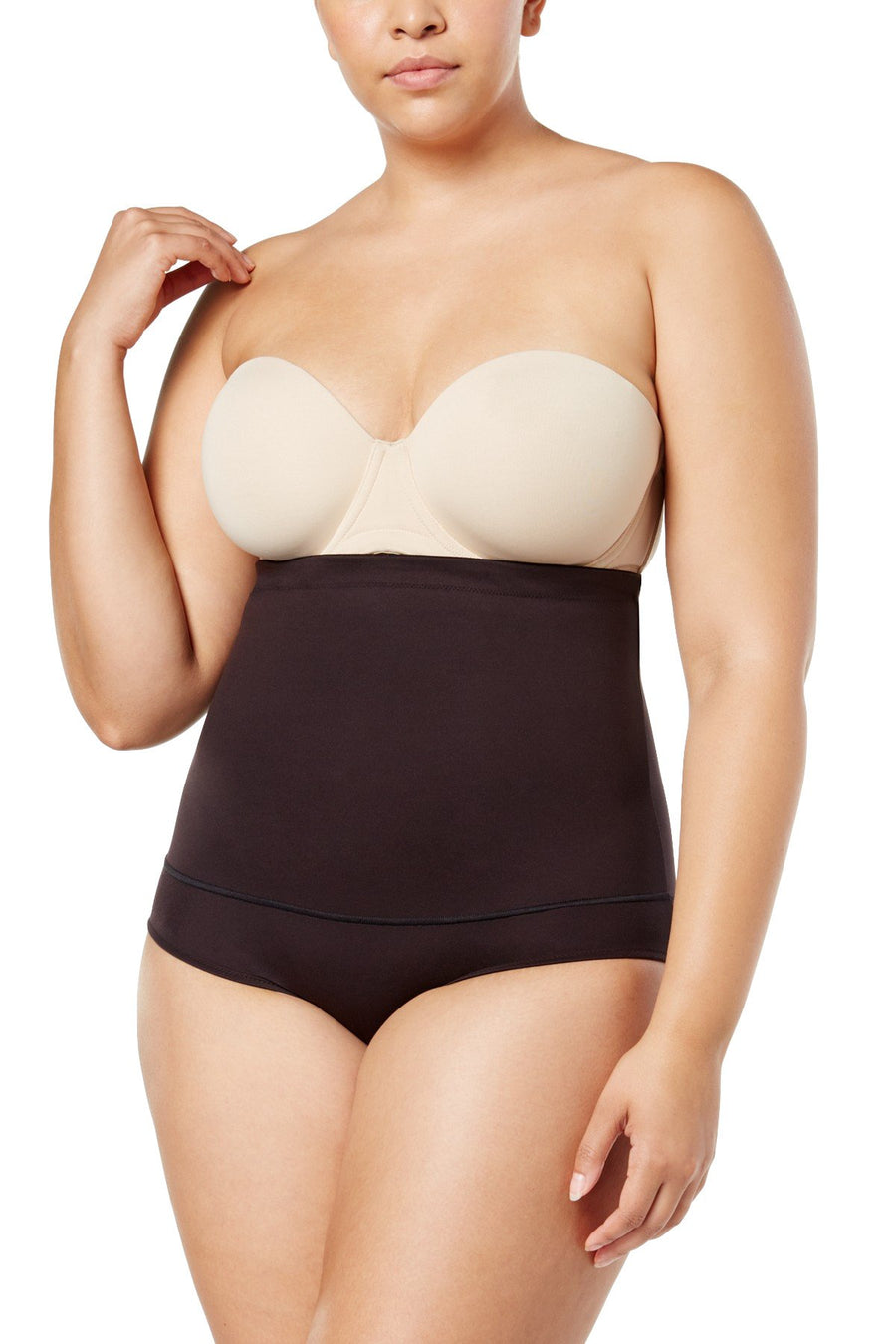 Maidenform Black Fat-Free Dressing Firm-Control High-Waist Brief
