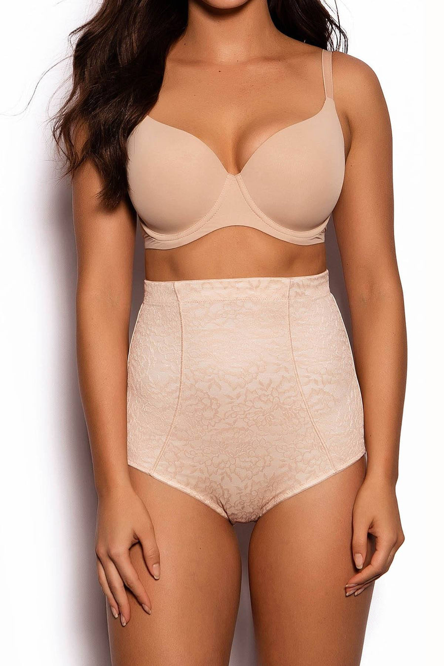 Maidenform Champagne-Ivory Sexy Firm-Control High-Waisted Brief