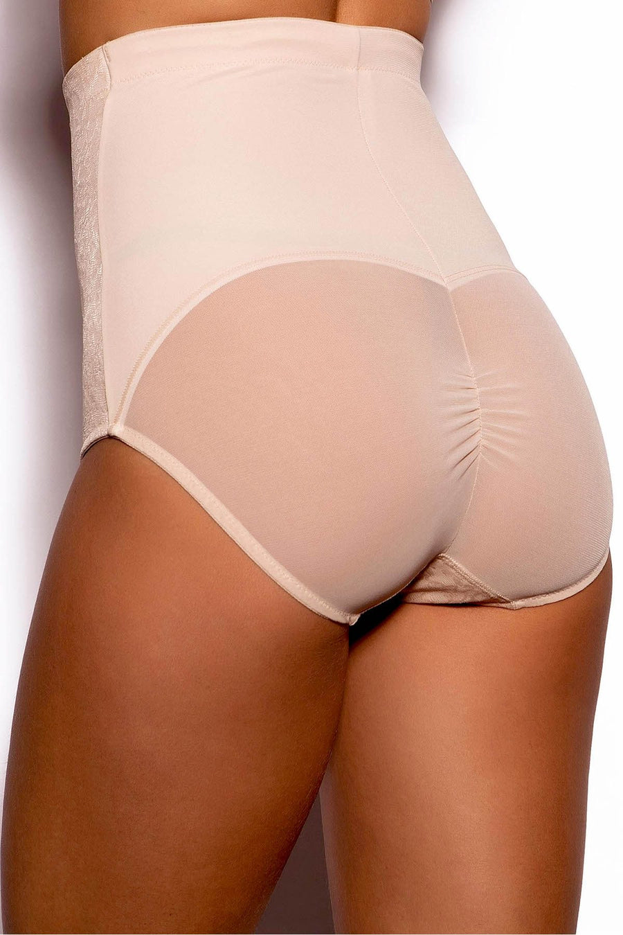 Maidenform Champagne-Ivory Sexy Firm-Control High-Waisted Brief