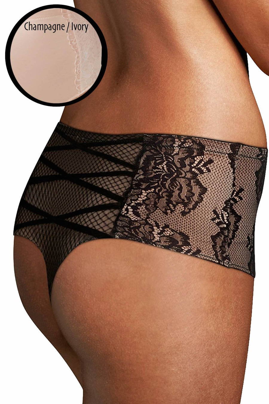 Maidenform Champagne/Ivory-Shimmer Sexy Secret Smoothing Thong
