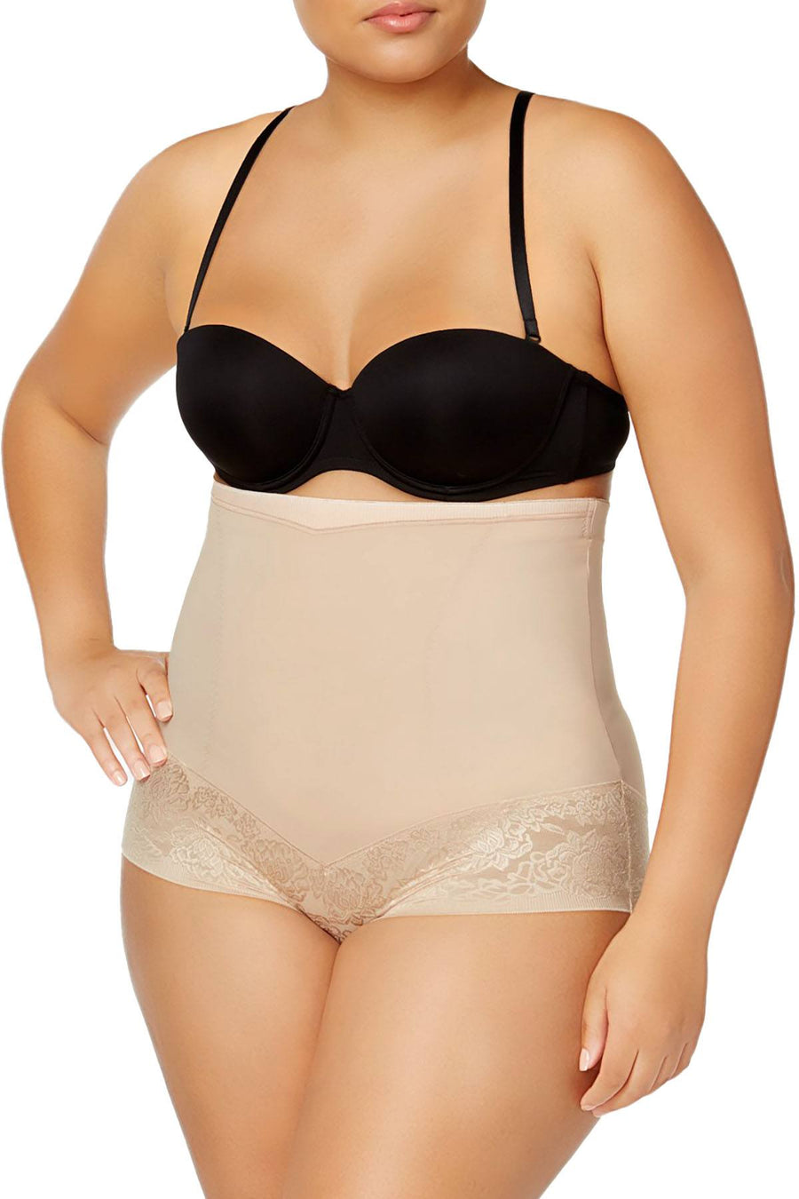 Maidenform PLUS Firm Foundations Firm Control High Waist Brief in Body Beige