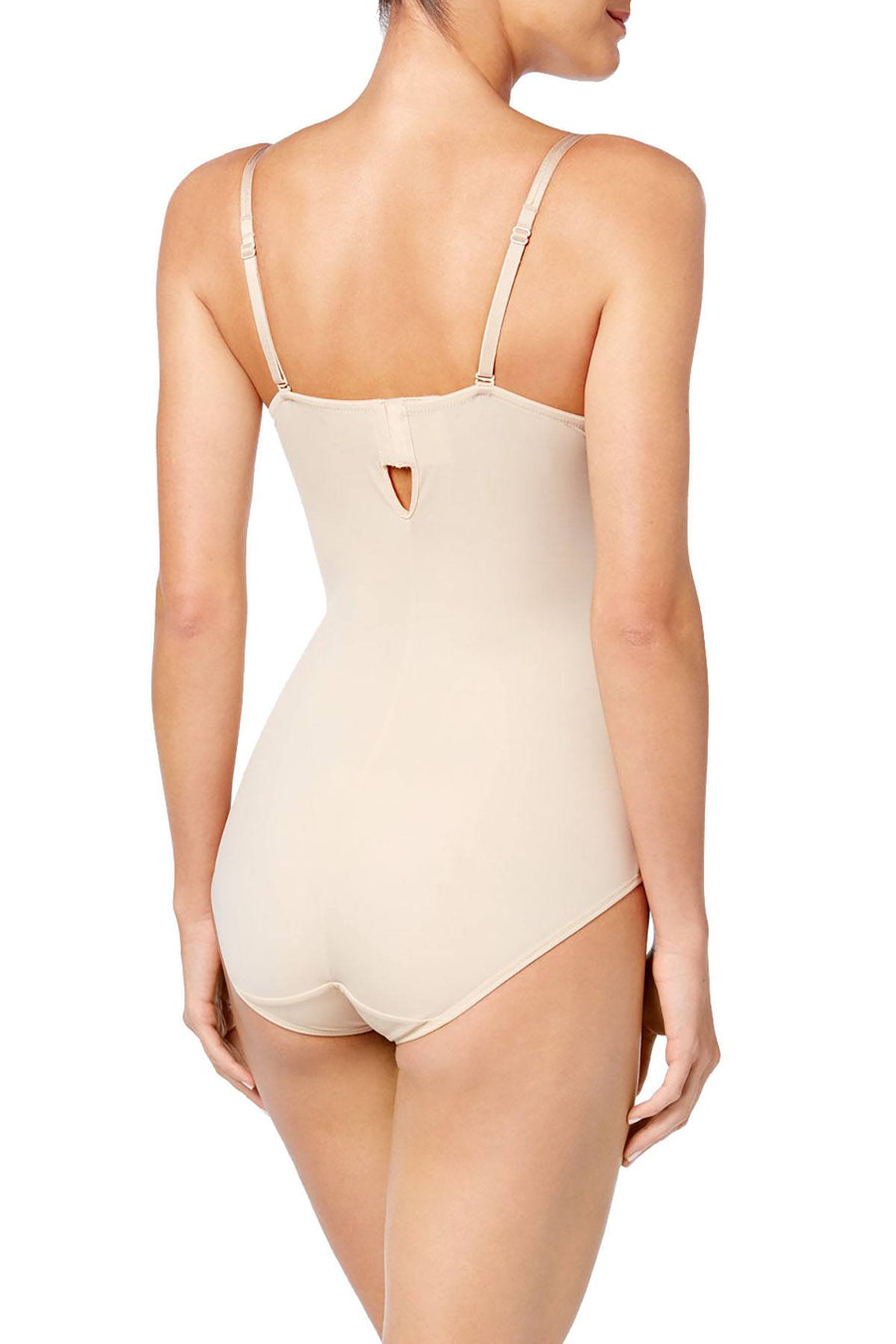 Maidenform Push Up Firm Control Convertible Bodysuit in Latte Lift