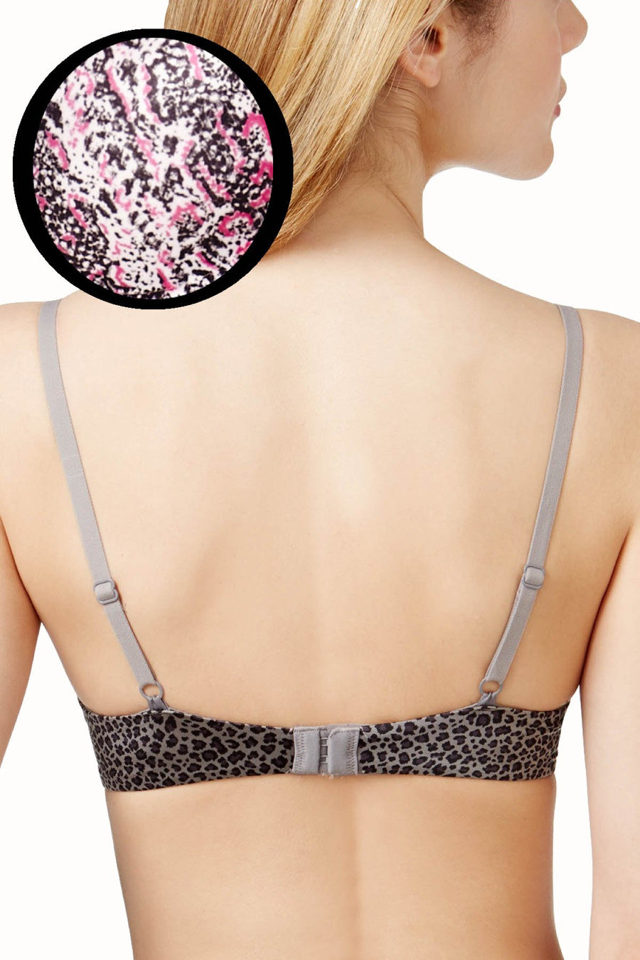 Maidenform Strawberry/Snakeskin-Print Custom-Lift Satin Demi T-Shirt Bra