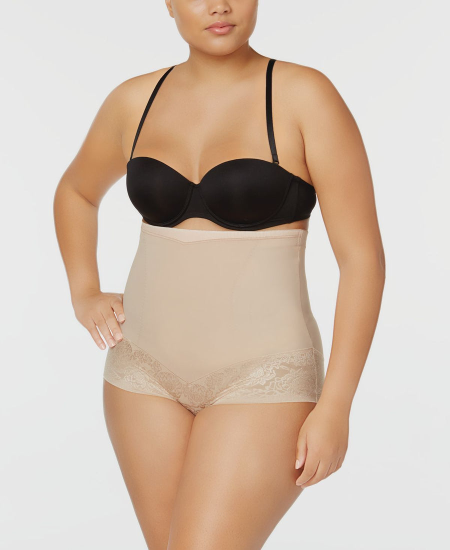 Maidenform Wo Firm Foundations Curvy Plus Firm Control High Waist Brief Dm1023 Body Beige