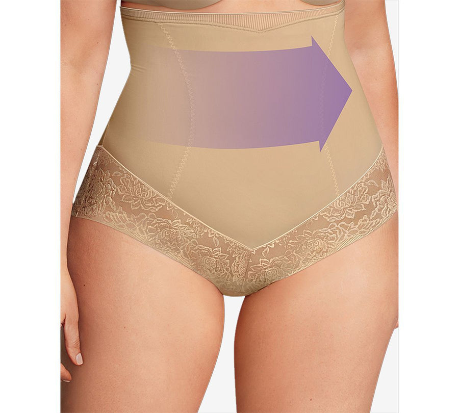 Maidenform Wo Firm Foundations Curvy Plus Firm Control High Waist Brief Dm1023 Body Beige