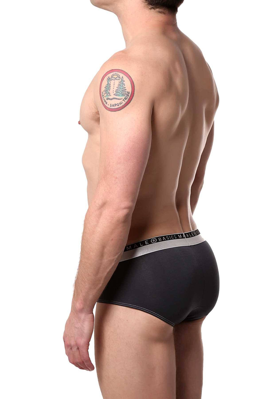 Male Basics Dark Grey Everyday Hip Brief