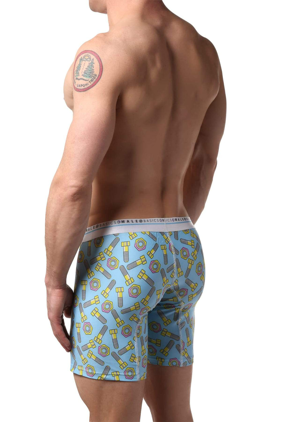 Male Basics Nut/Bolts-Printed Hipster Boxer Brief