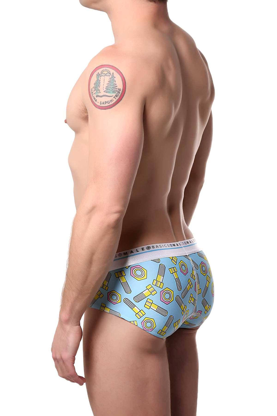 Male Basics Nuts/Bolts-Printed Hipster Brief