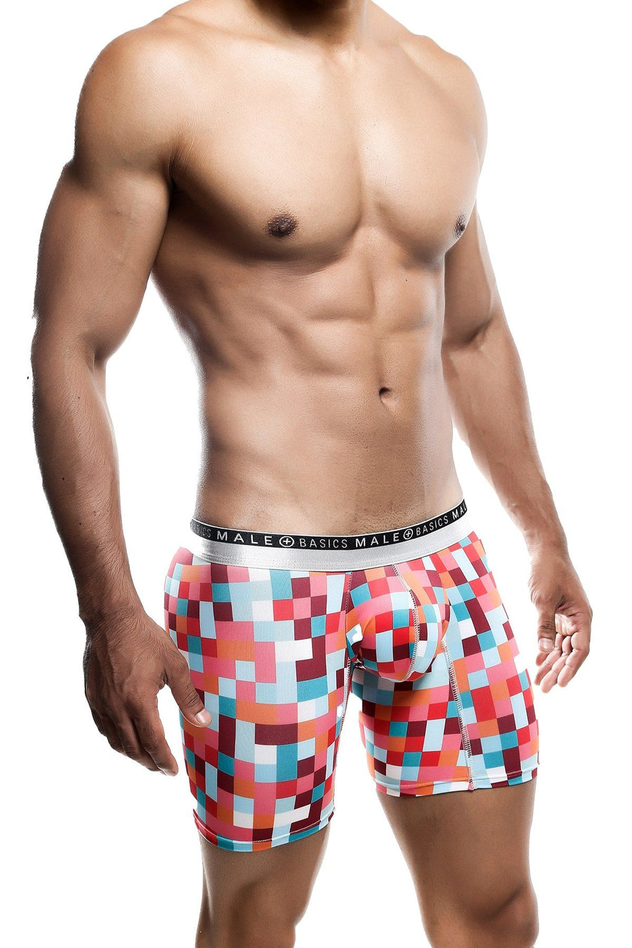 Male Basics Red Pixels Hipster Boxer Brief