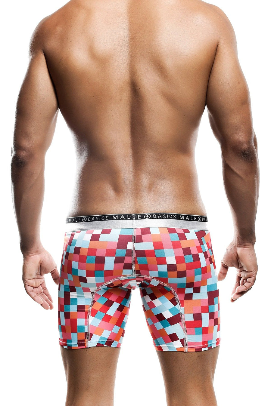 Male Basics Red Pixels Hipster Boxer Brief