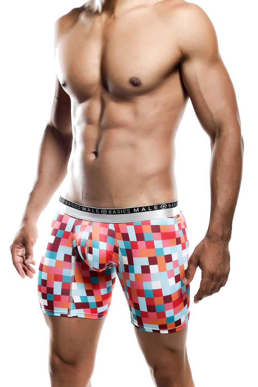 Male Basics Red Pixels Hipster Boxer Brief