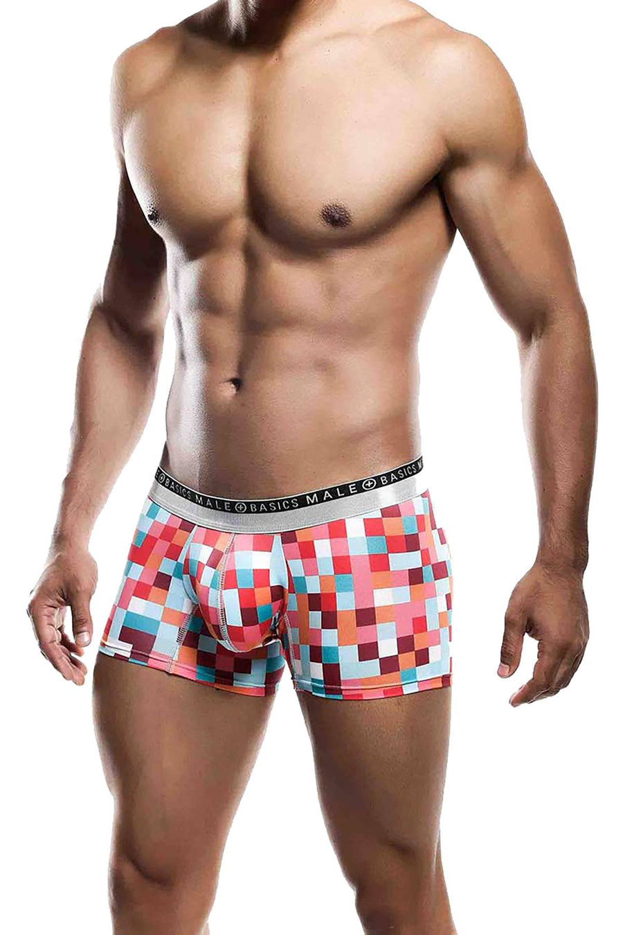 Male Basics Red Pixels Hipster Trunk