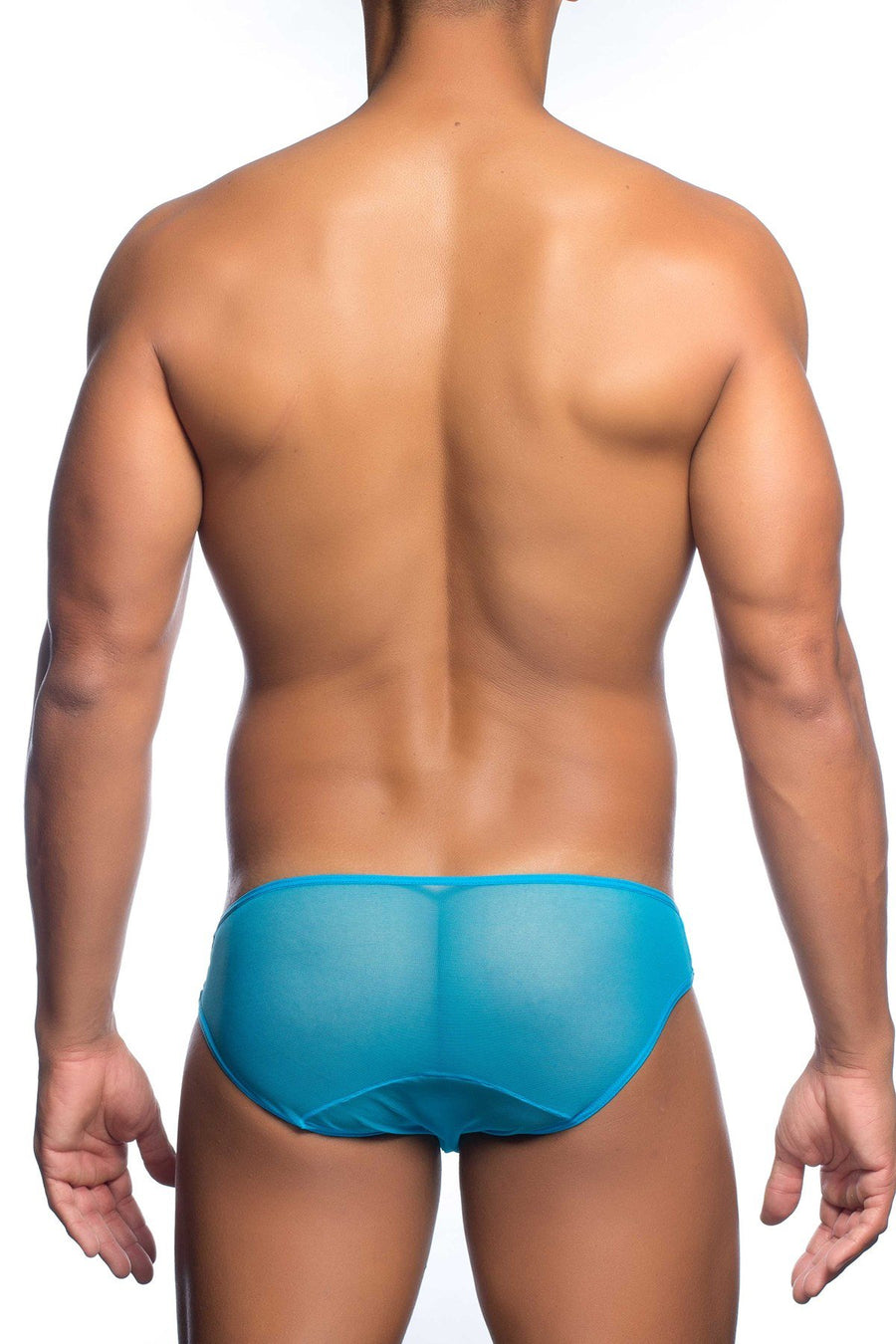 Male Basics Turquoise Side Way Mesh Bikini