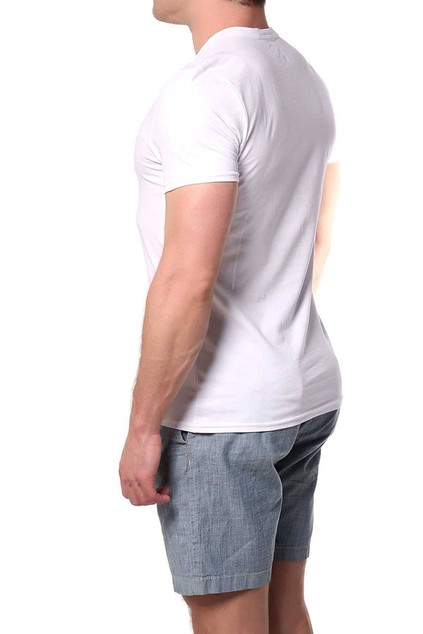 Male Basics White Everyday Pima V-Neck Tee