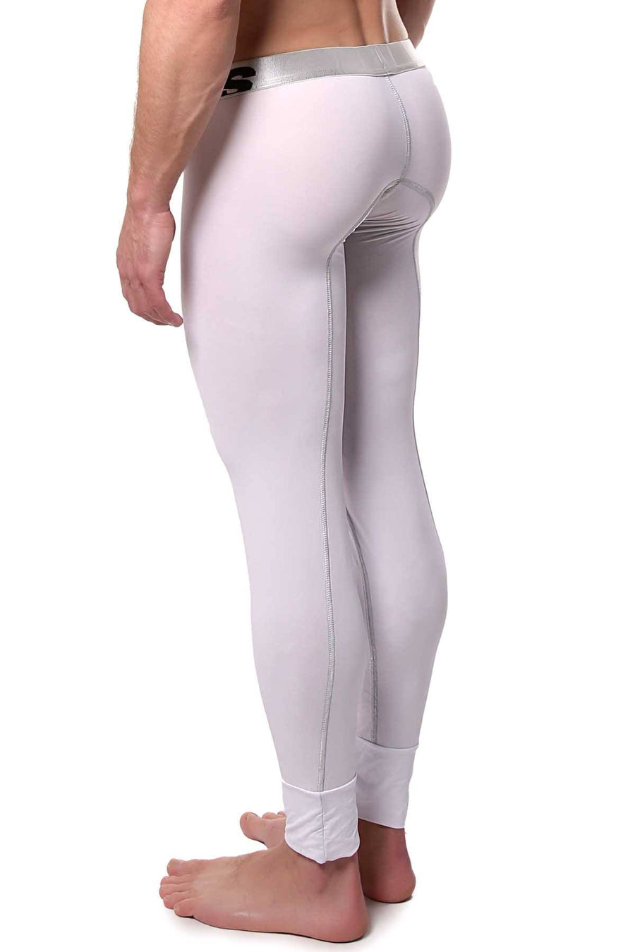 Male Basics White Microfiber Long John