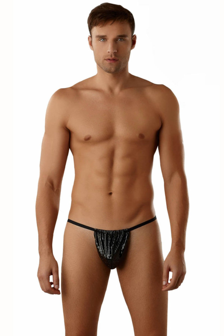 Male Power Black Hologram Posing Strap