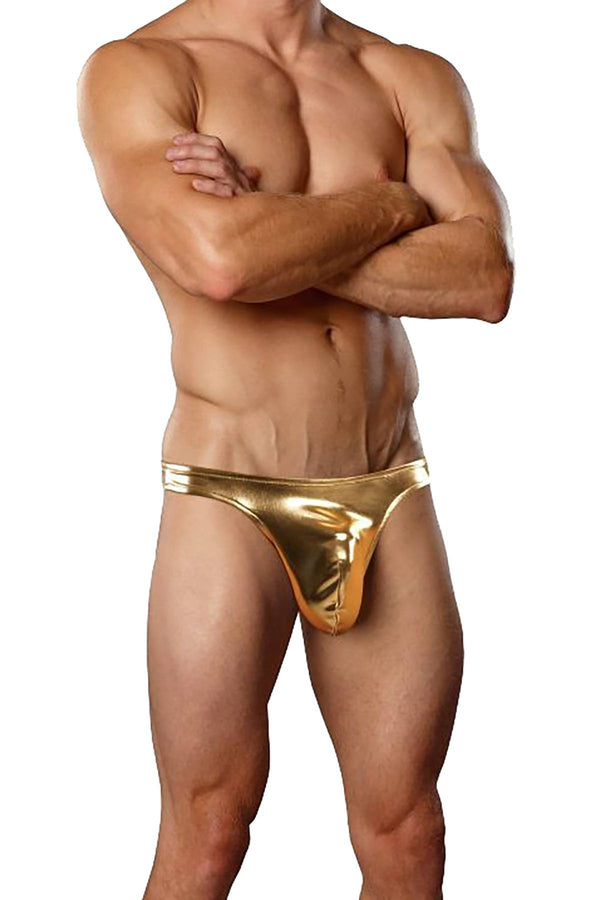 Male Power Gold Heavy-Metal Bong Thong