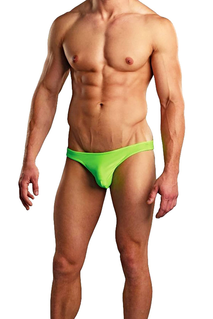 Male Power Lime Euro-Male Spandex Brazilian-Pouch Bikini Brief