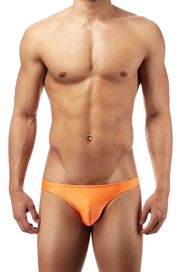 Male Power Orange Euro-Male Spandex Brazilian-Pouch Bikini Brief