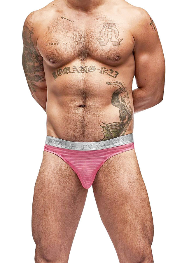 Male Power Salmon Mesh/Rib Bong Thong