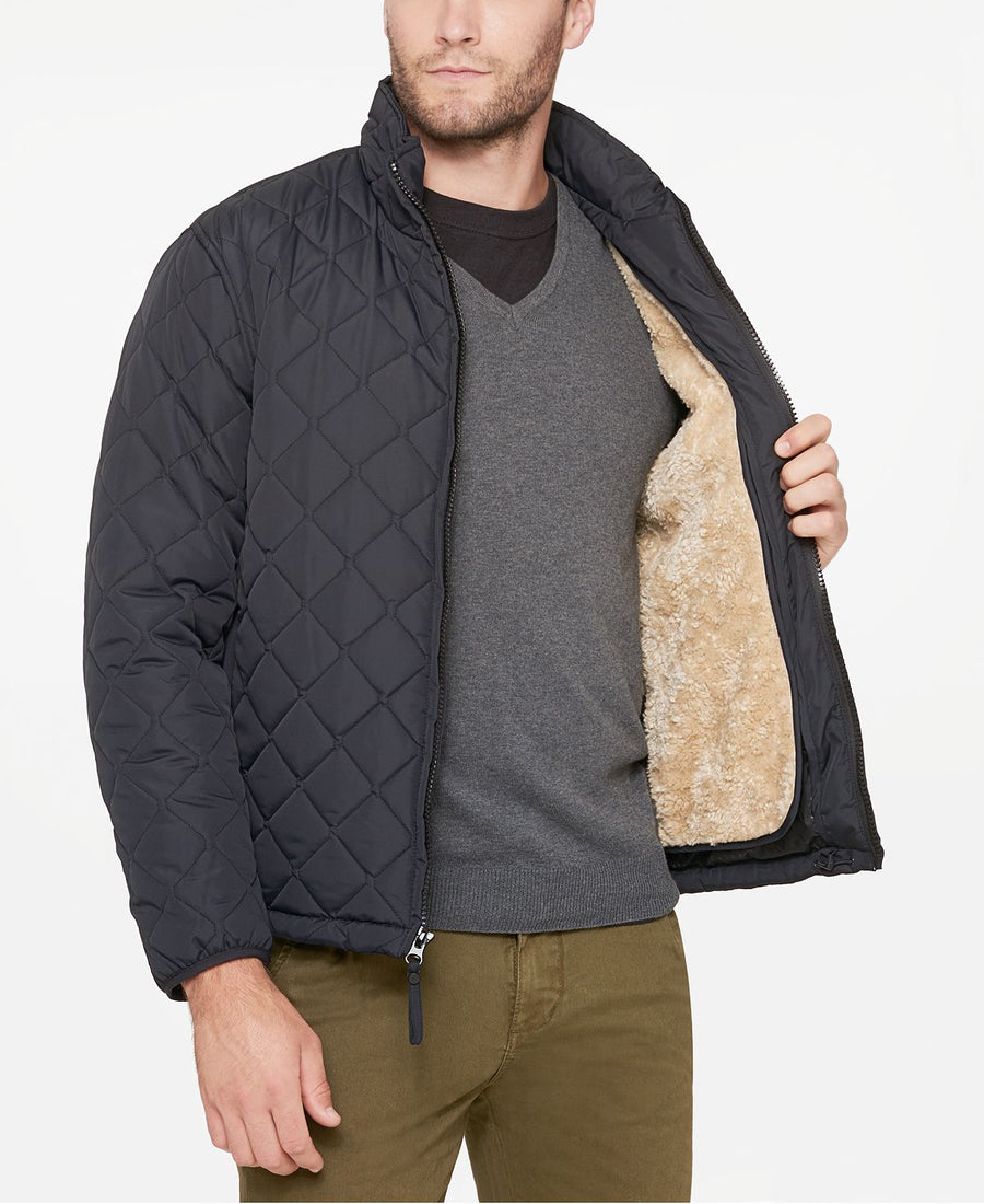Marc New York Fillmore Quilted Sherpa Fleece-lined Jacket Black