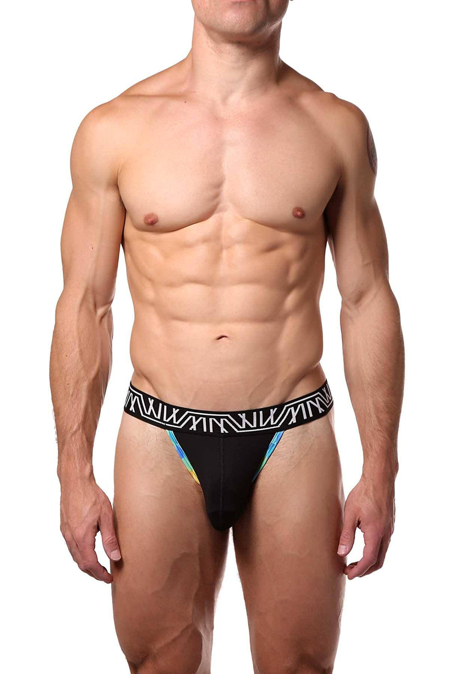 Marco Marco Black/Rainbow Rubix Thong