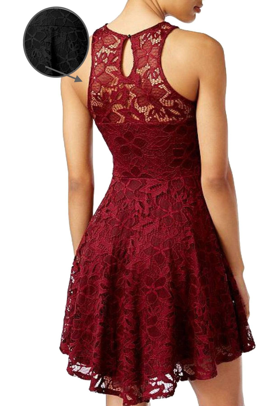 Material Girl Black Junior's Lace Skater Dress