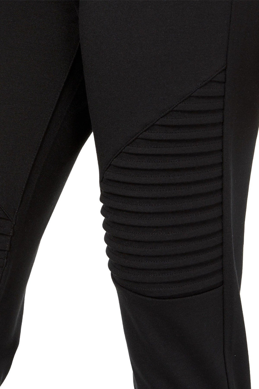 Material Girl Jet Black Junior's High Rise Moto Legging