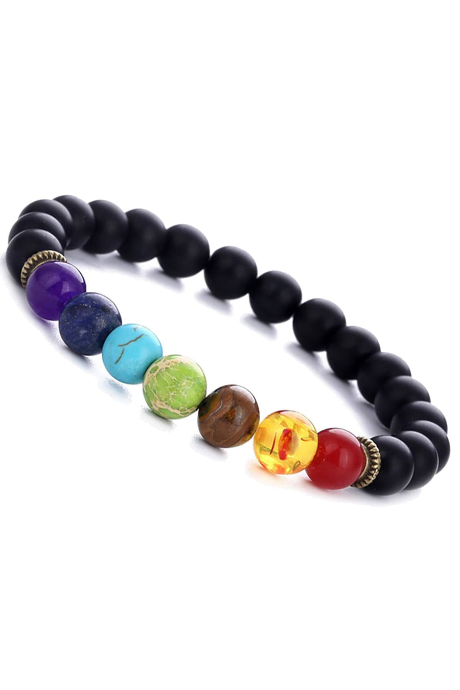 Matte Black Onyx 7-Chakra Reiki Healing Bracelet