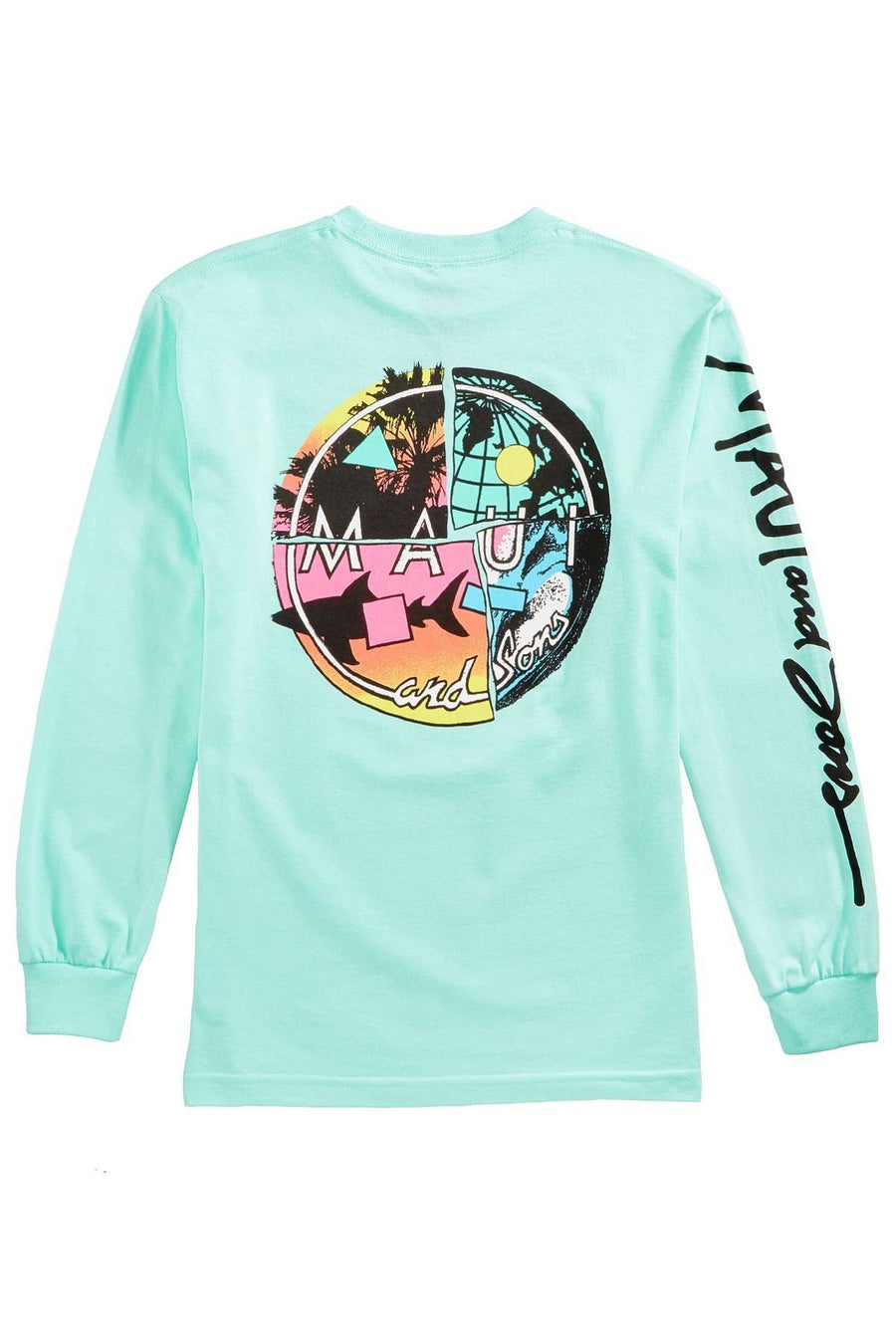 Maui and Sons Celadon Get-It-Together Logo-Print T-Shirt