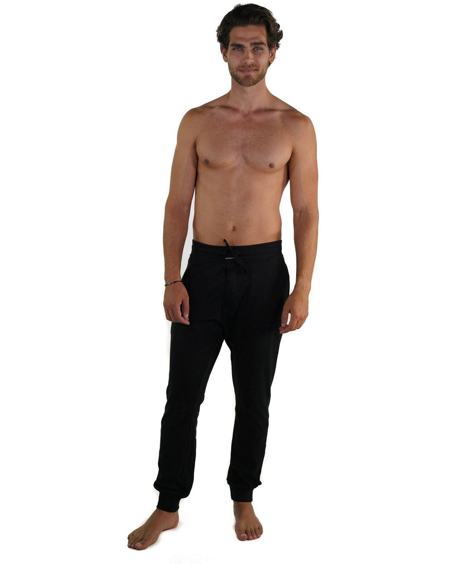 Members Only Jersey Knit Jogger Pant With Draw String Black
