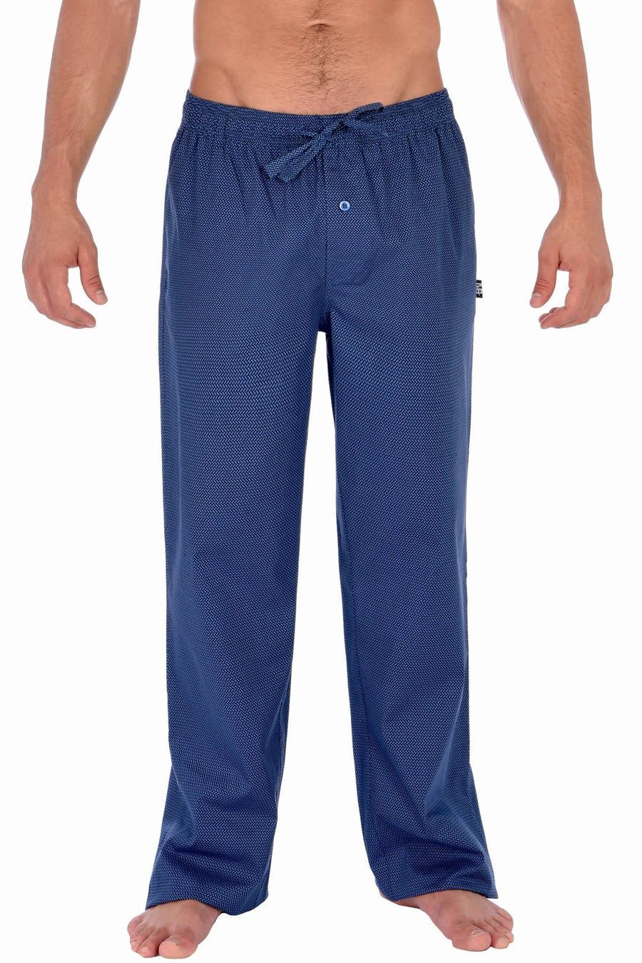 Memphis Blues Blue-Printed Cotton Woven Sleep Pant