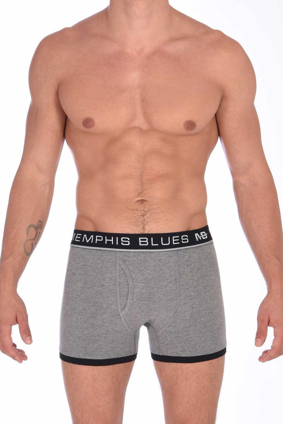 Memphis Blues Grey/Black Boxer Brief 2-Pack