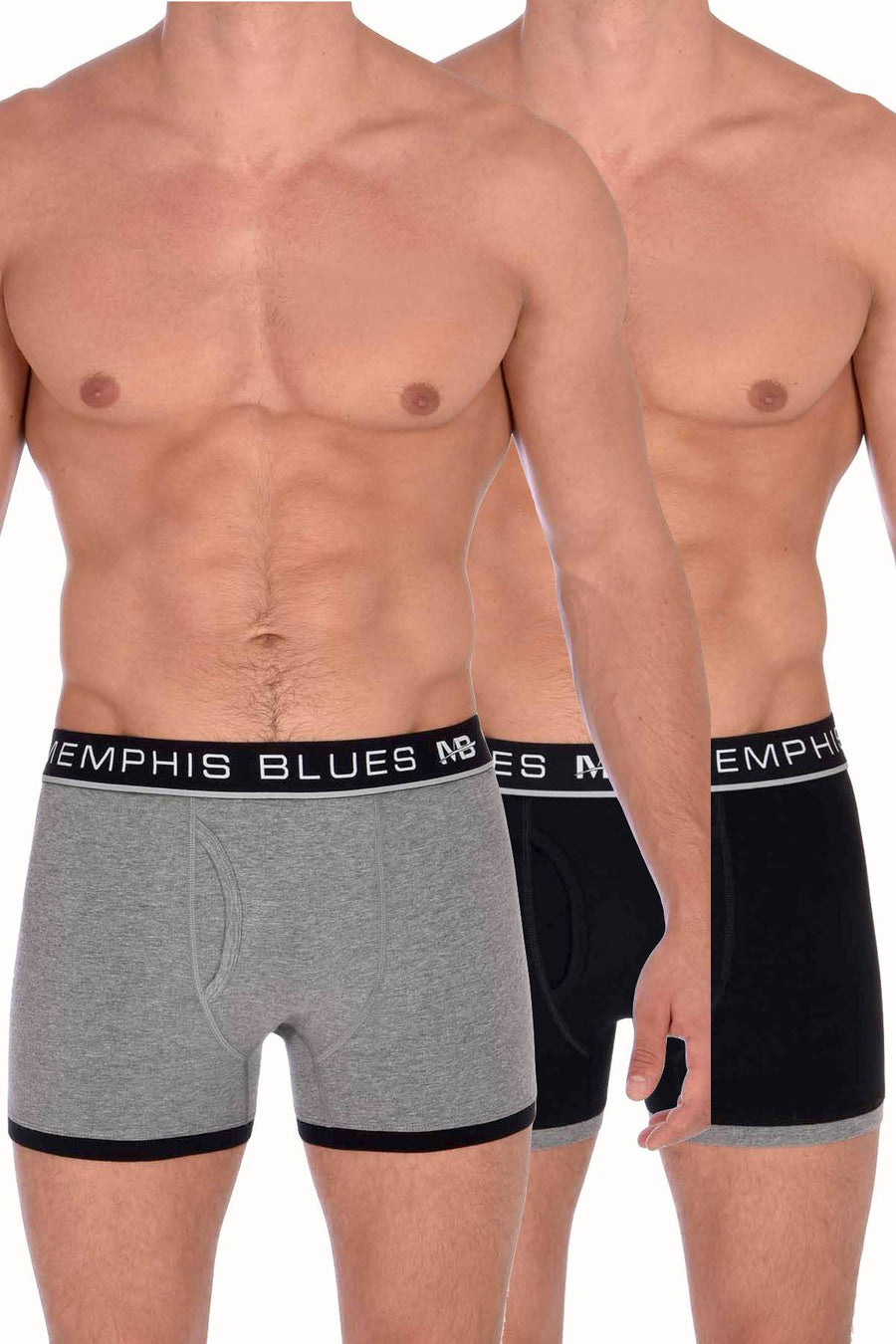 Memphis Blues Grey/Black Boxer Brief 2-Pack