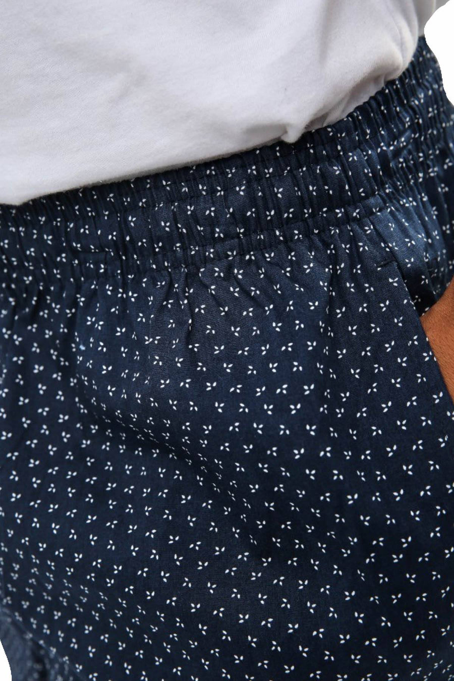 Memphis Blues Navy-Printed Cotton Woven Sleep Pant