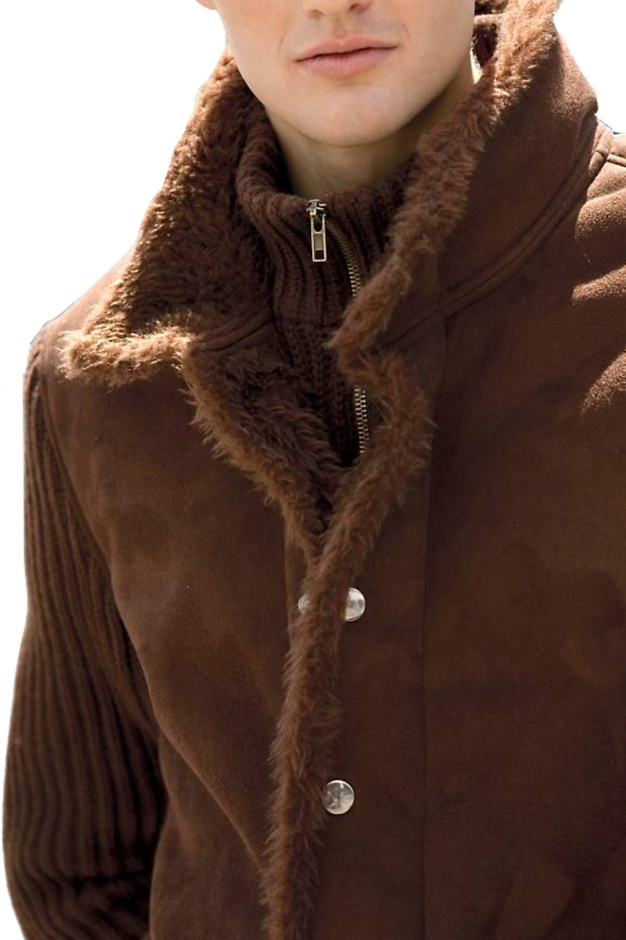 Men America Chocolate Iceland Sweater Jacket