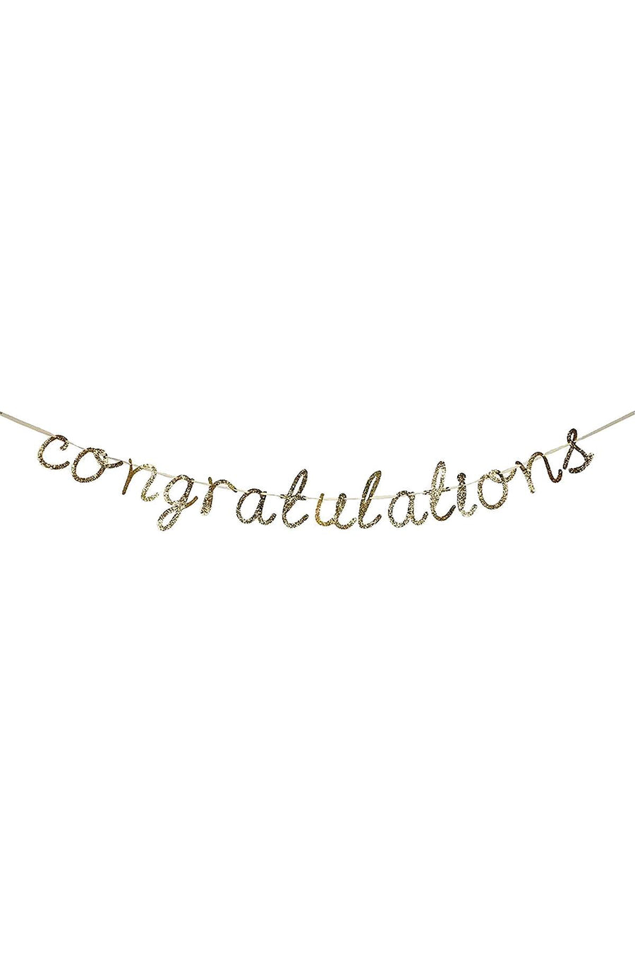Meri Meri Gold Glitter Congratulations Garland