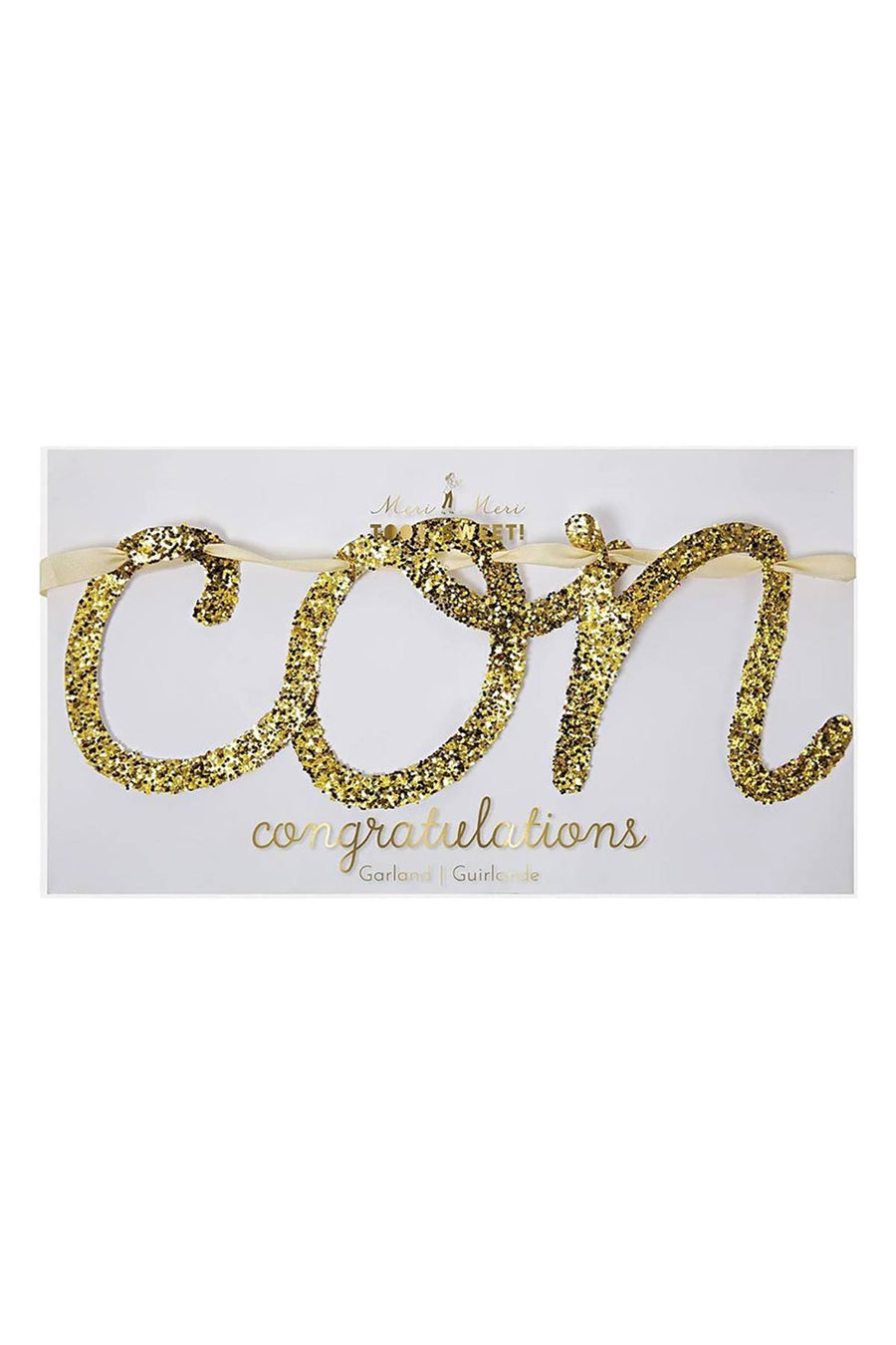 Meri Meri Gold Glitter Congratulations Garland