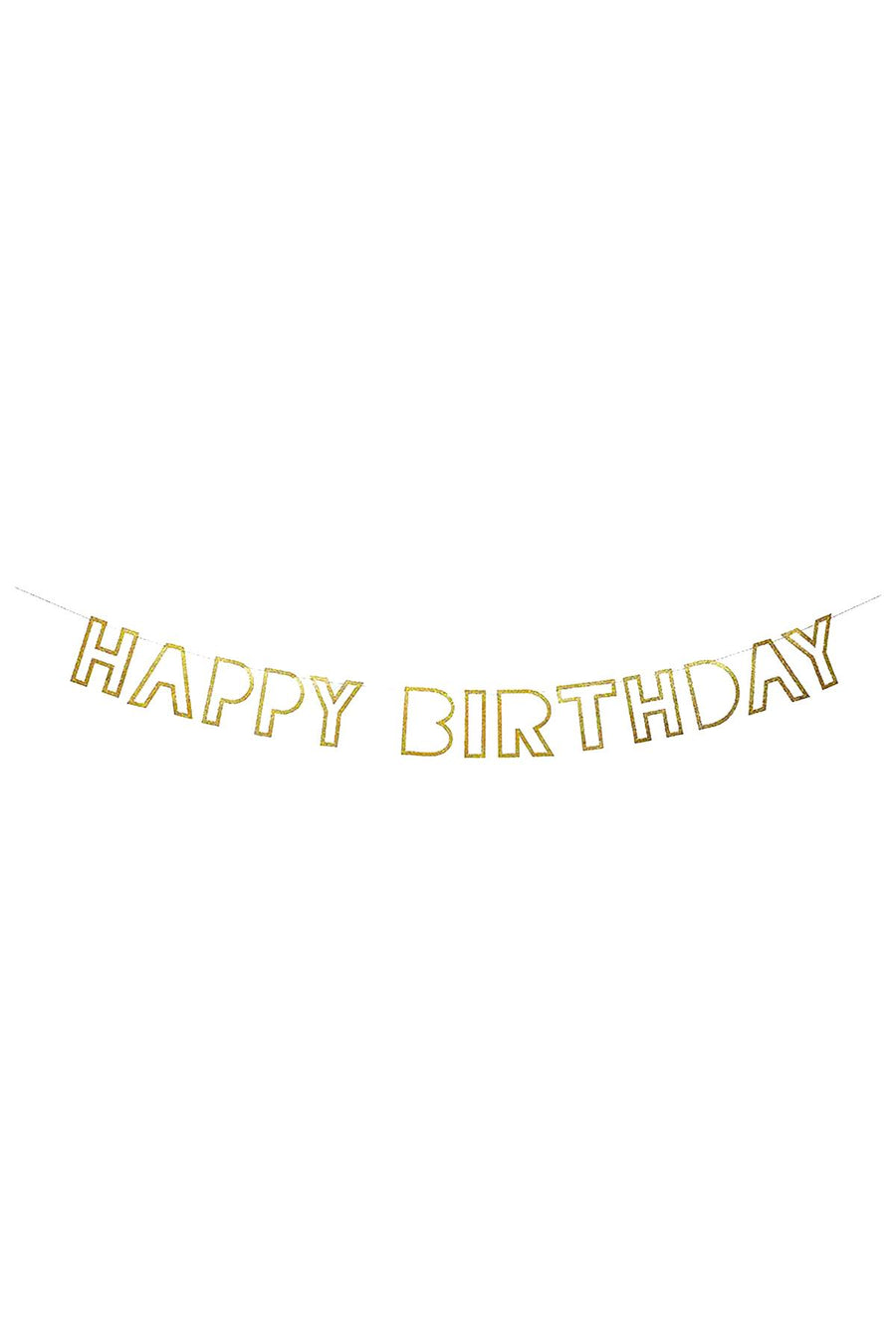 Meri Meri Gold Outline Happy Birthday Garland