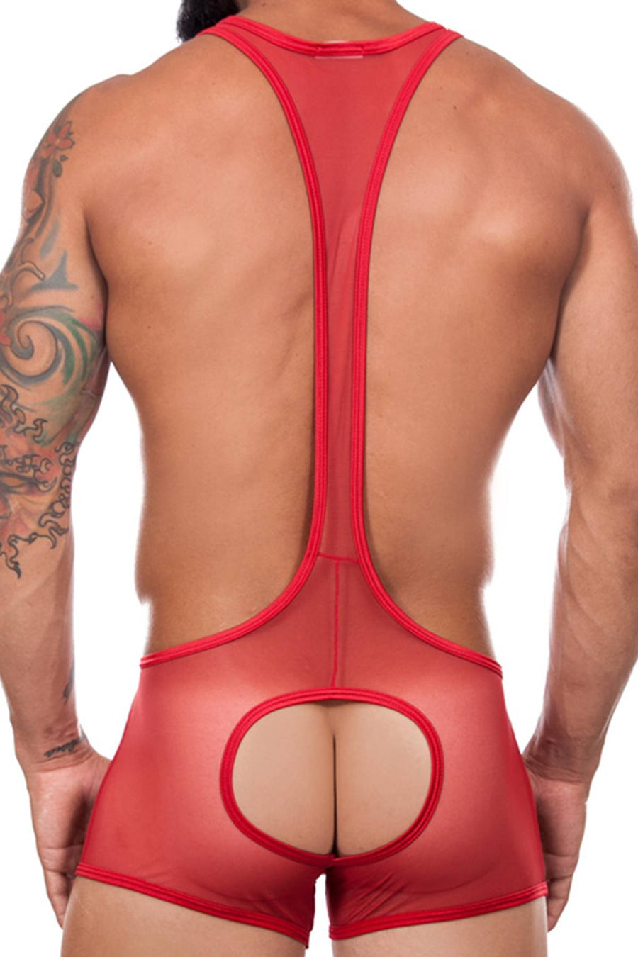 Miami Jock Red Exalting Sagacity Bodysuit