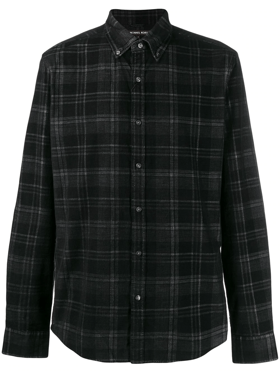 Michael Kors BLACK Long Sleeved Slim Fit Button-Down Shirt