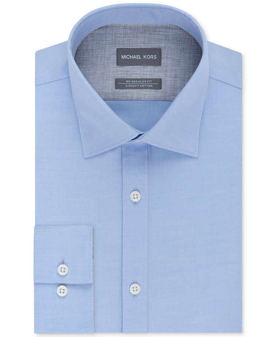 Michael Kors Classic/regular Fit Non-iron Airsoft Performance Solid Dress Shirt Online Exclusive Afternoon Sky