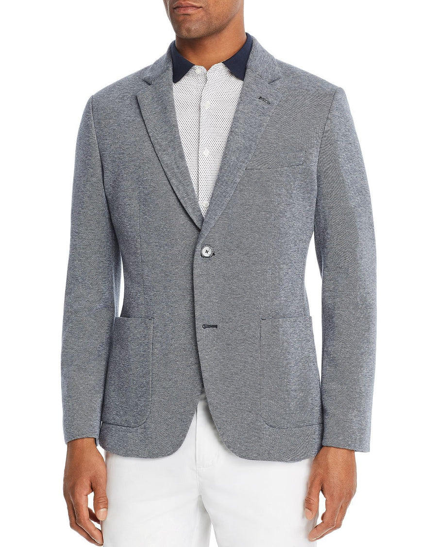 Michael Kors Piqu Classic Fit Blazer Midnight