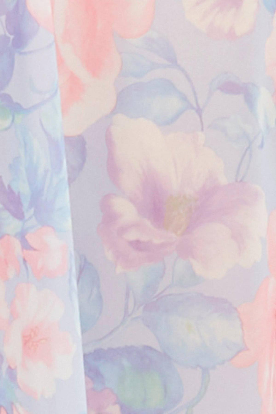 Miss Elaine Blue Floral-Print Tricot Flutter-Sleeve Nightgown