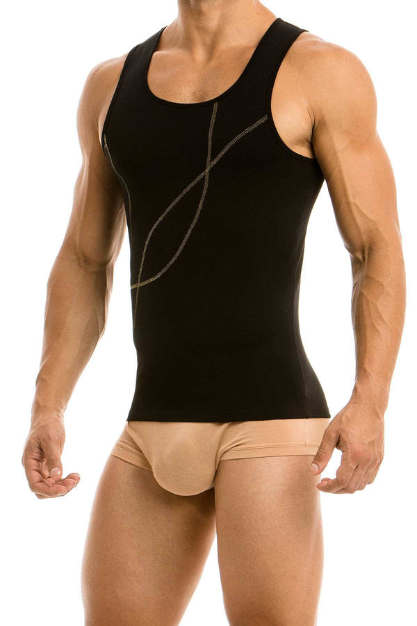 Modus Vivendi Black Handcrafted Metallic Tank Top