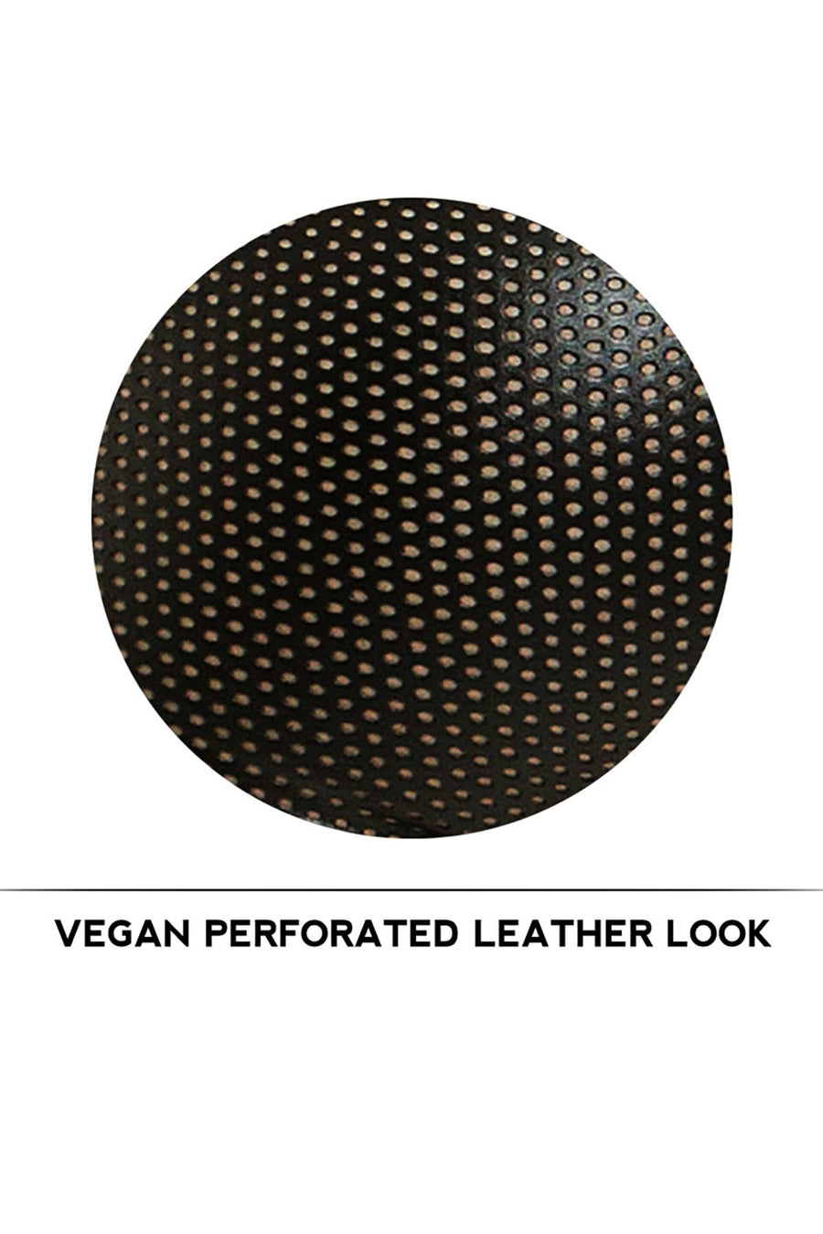 Modus Vivendi Black Perforated Vegan Leather Backless Brief