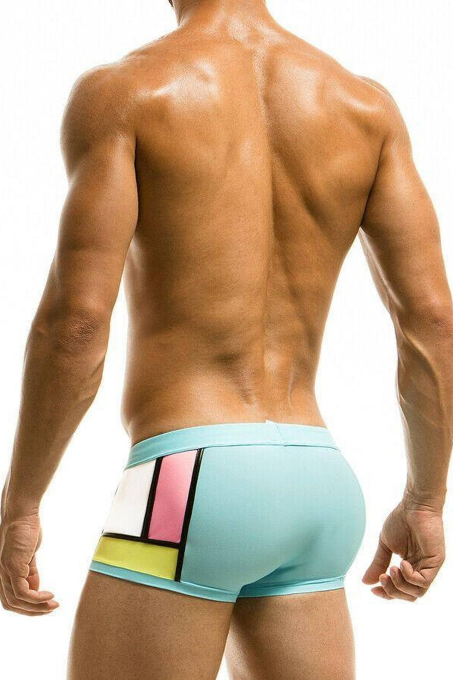 Modus Vivendi Blue Mondrian Brazil Cut Swim Trunk