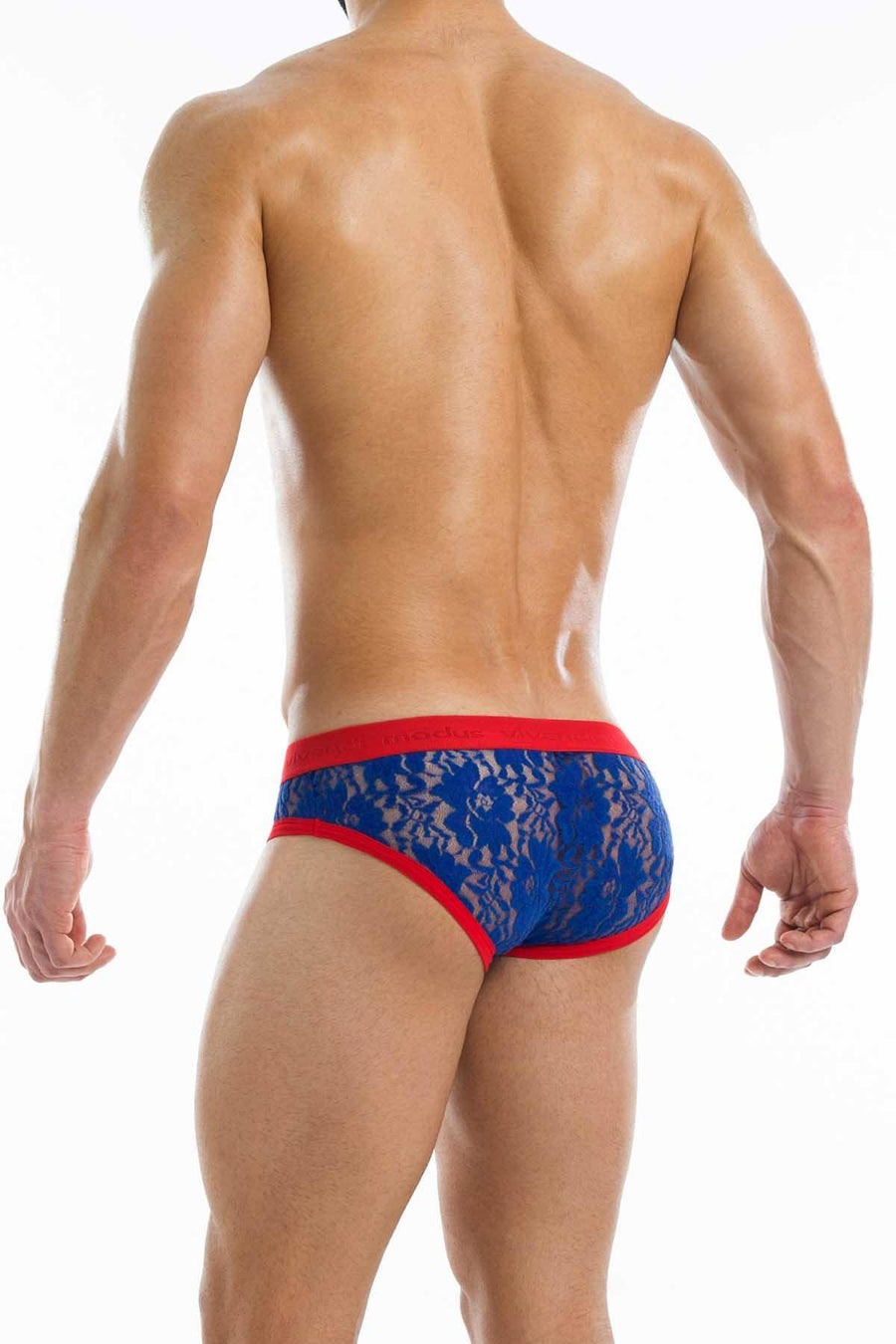 Modus Vivendi Blue/Red Floral-Lace Brief